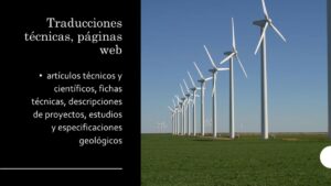 Servicio traducciones técnicas energías renovables páginas web